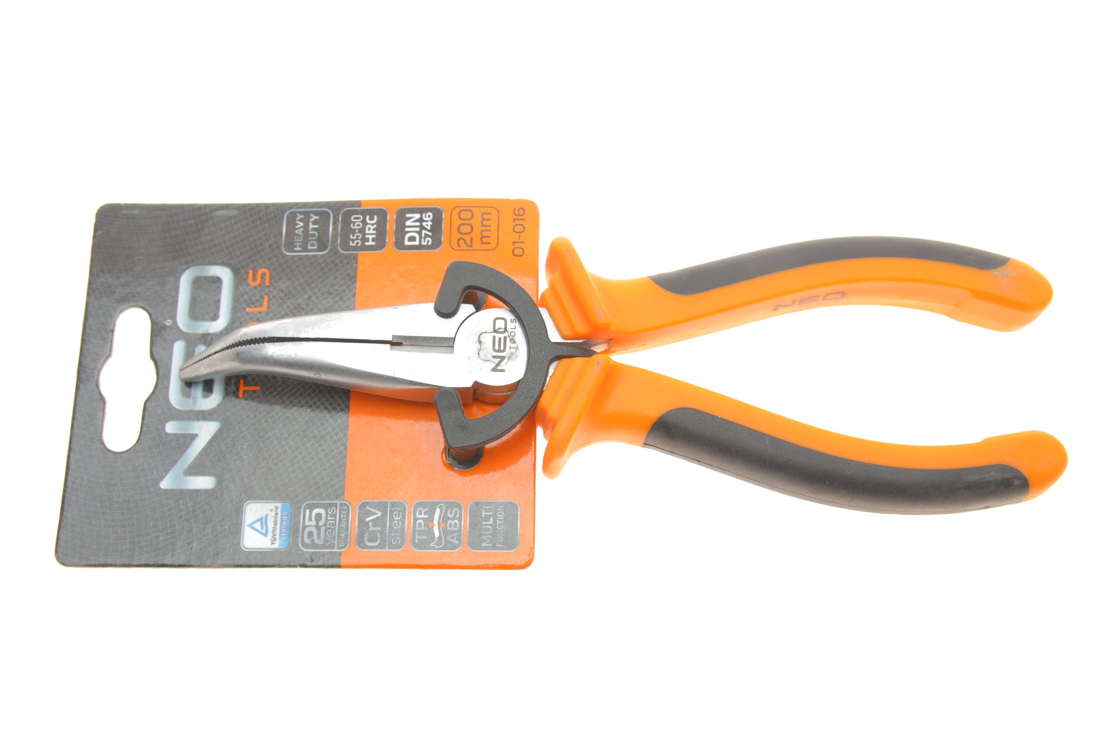 Product image of Плоскогубці загнуті з подовженими губками 8" L-200 мм