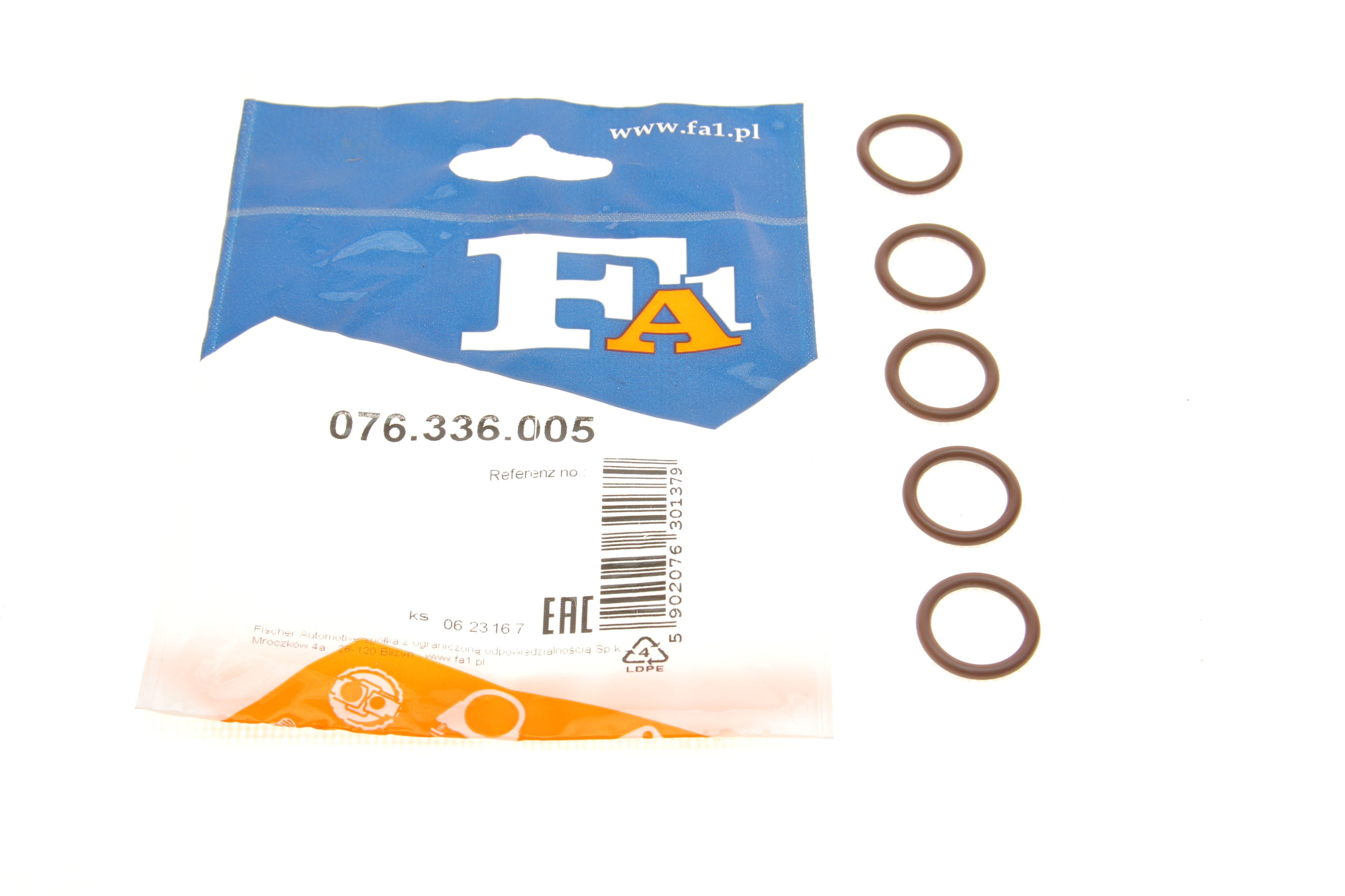 Product image of Прокладка турбіни ущільнююча Renault Megane II/Kangoo 1.5D 07- (15.5x2.65) (к-кт 5шт)