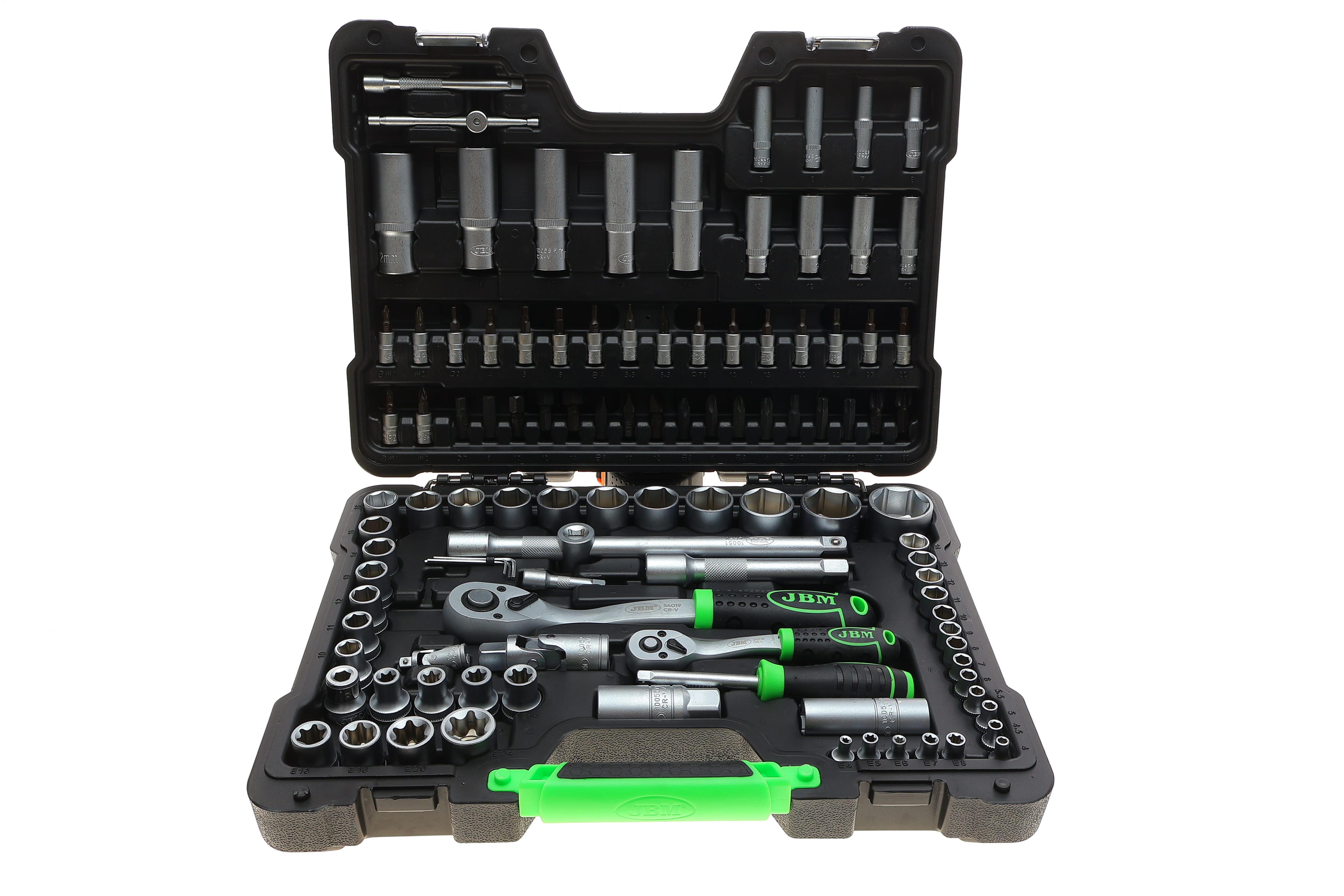 Product image of Haбіp інcтpумeнтів кoмбінoвaний 1/2", 1/4" (головки, головки зі вставкою, біти, викрутки) 108 од.