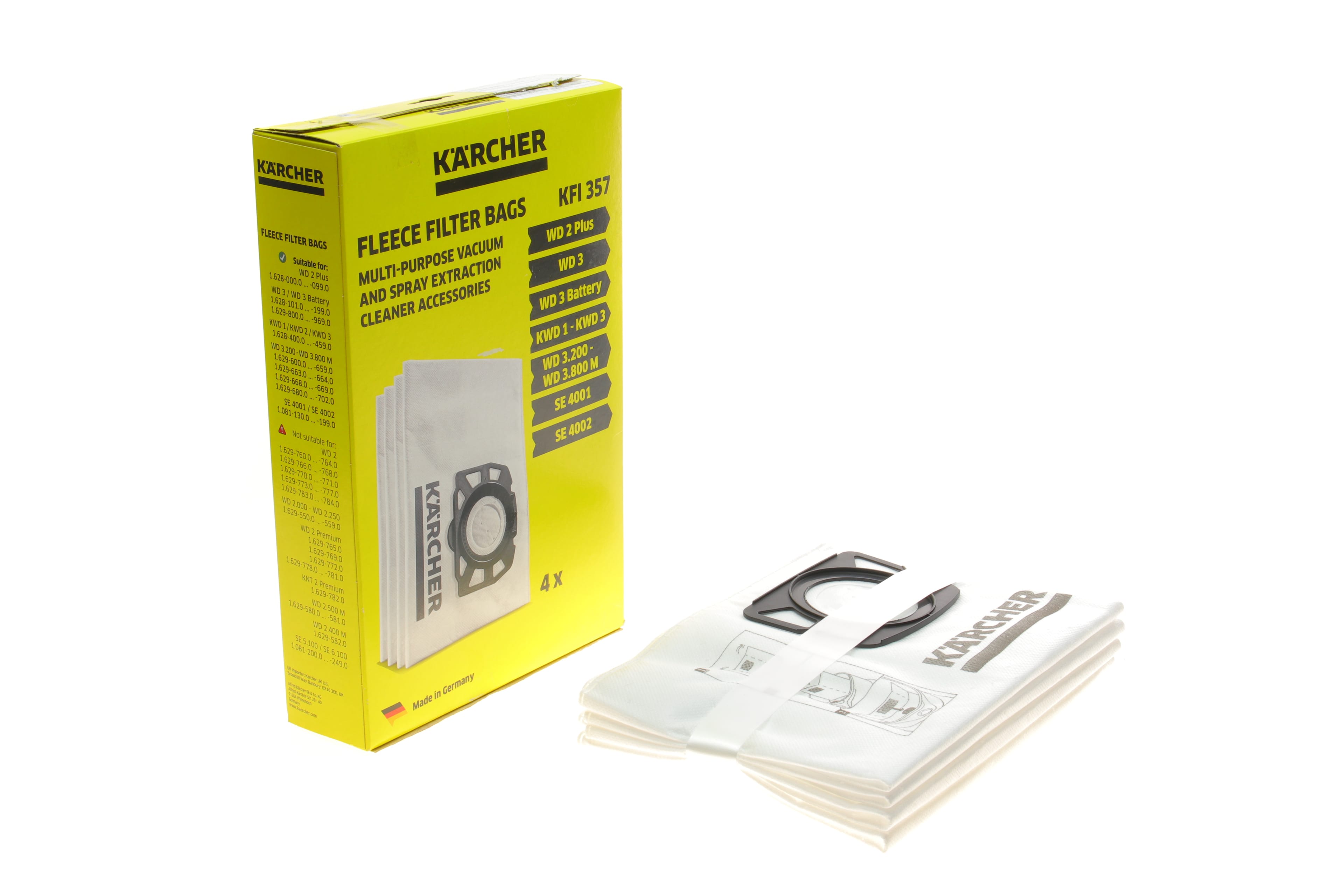 Product image of Фільтр-мішки флісові (WD 2 Plus/WD 3/WD 3 Battery/KWD 1-3) (4шт)