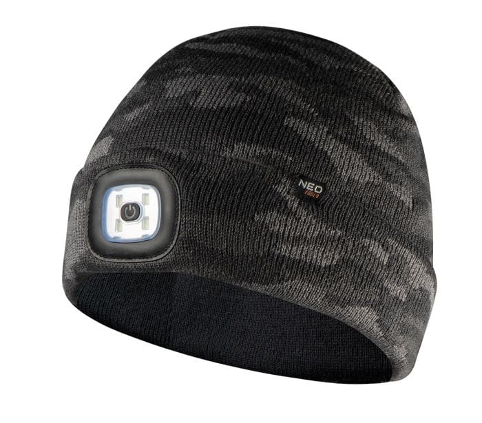 Product image of Шапка з LED-ліхтариком двошарова CAMO URBAN (USB-зарядка)