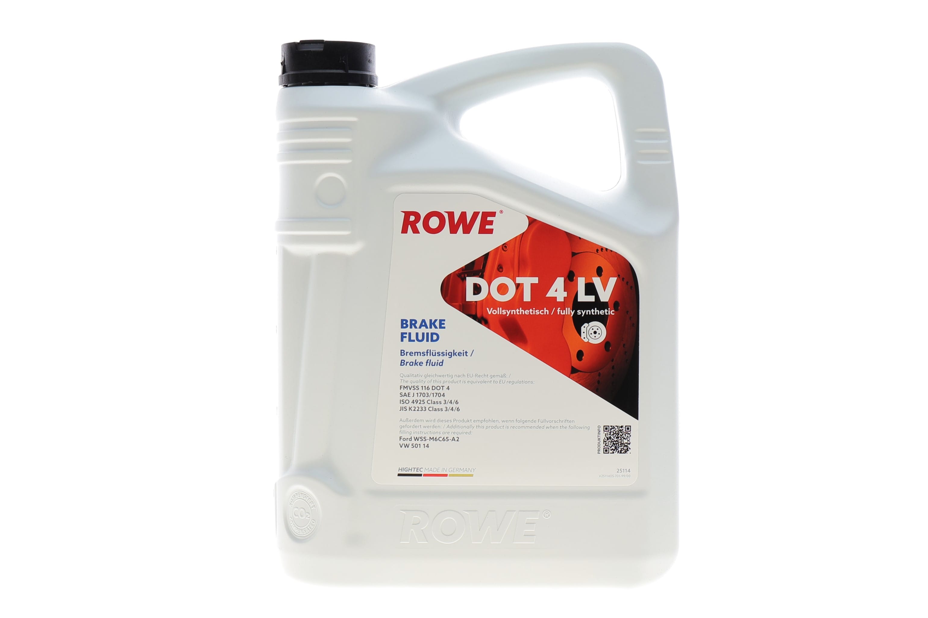 Product image of Рідина гальмівна HIGHTEC BRAKE FLUID DOT 4 LV (5L) (ABS/ESP)