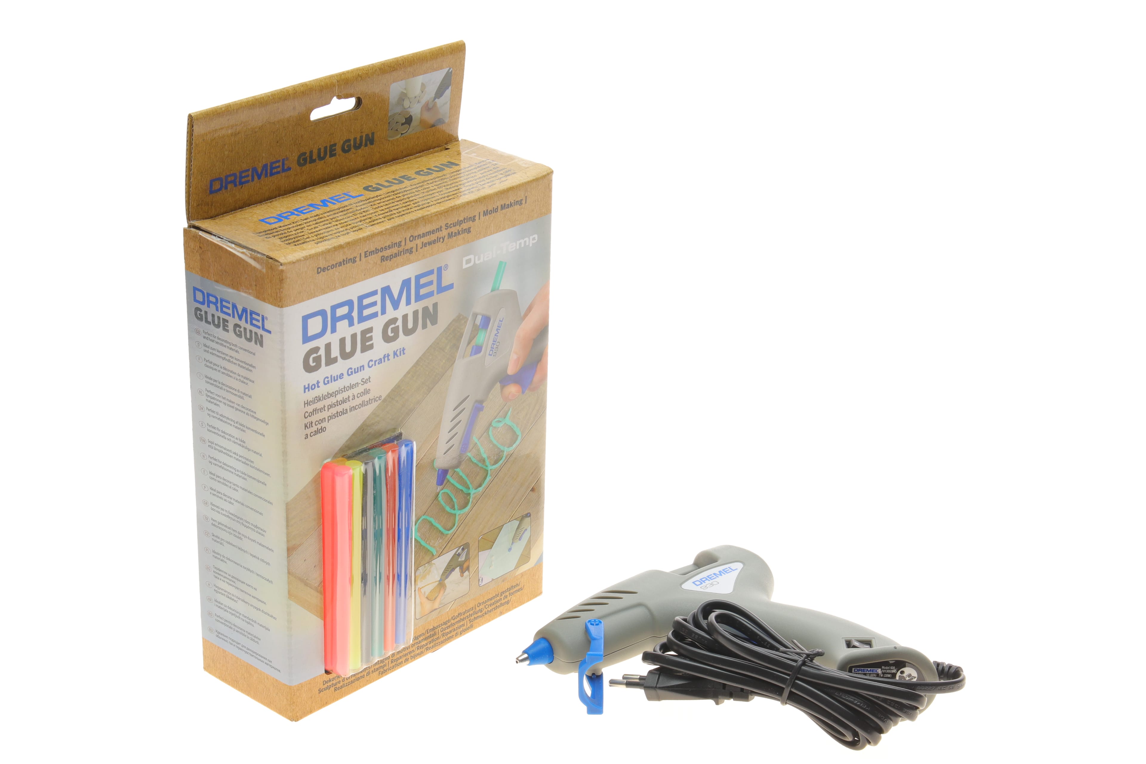 Product image of Пістолет термоклейовий DREMEL 930 (100-240V/105/165°C/діаметр клейового стержня 7mm) + 12 стержнів