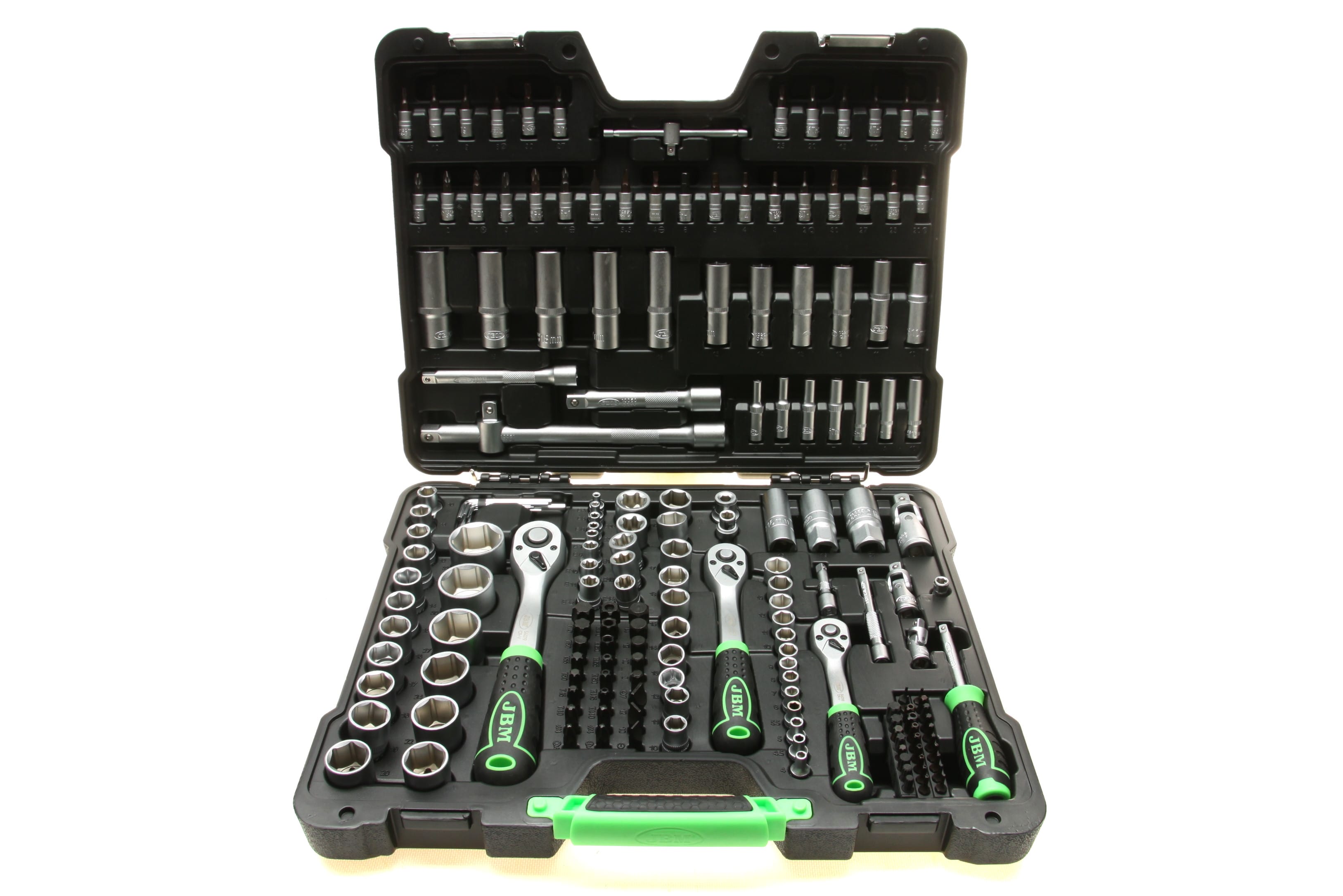 Product image of Haбіp інcтpумeнтів кoмбінoвaний 1/2", 1/4", 3/8" (головки, головки зі вставкою, біти, викрутки) 179 од.