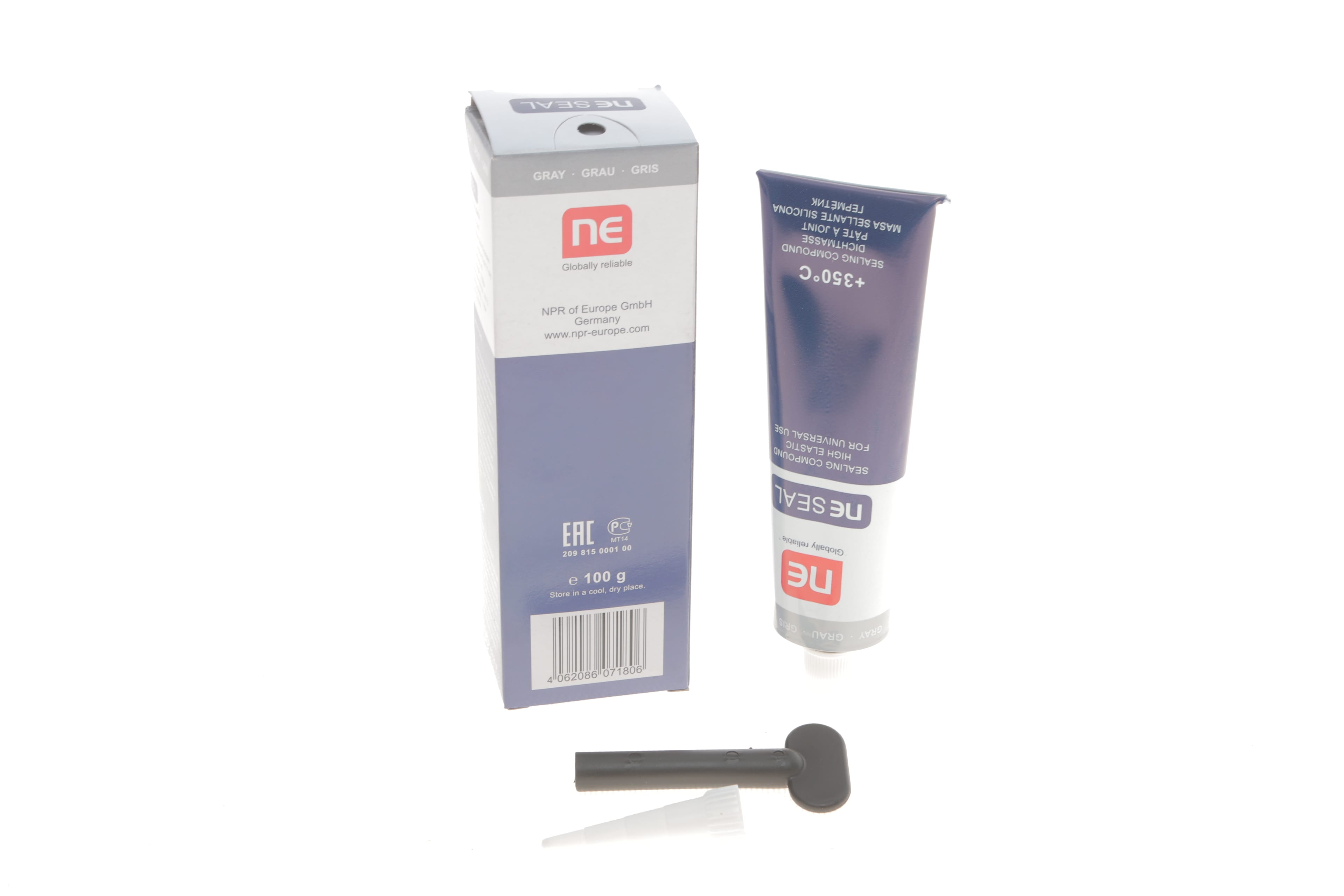 Product image of Герметик NPR (-50°C +350°C) 100ml (сірий) Universal/High elastic = 5599990000