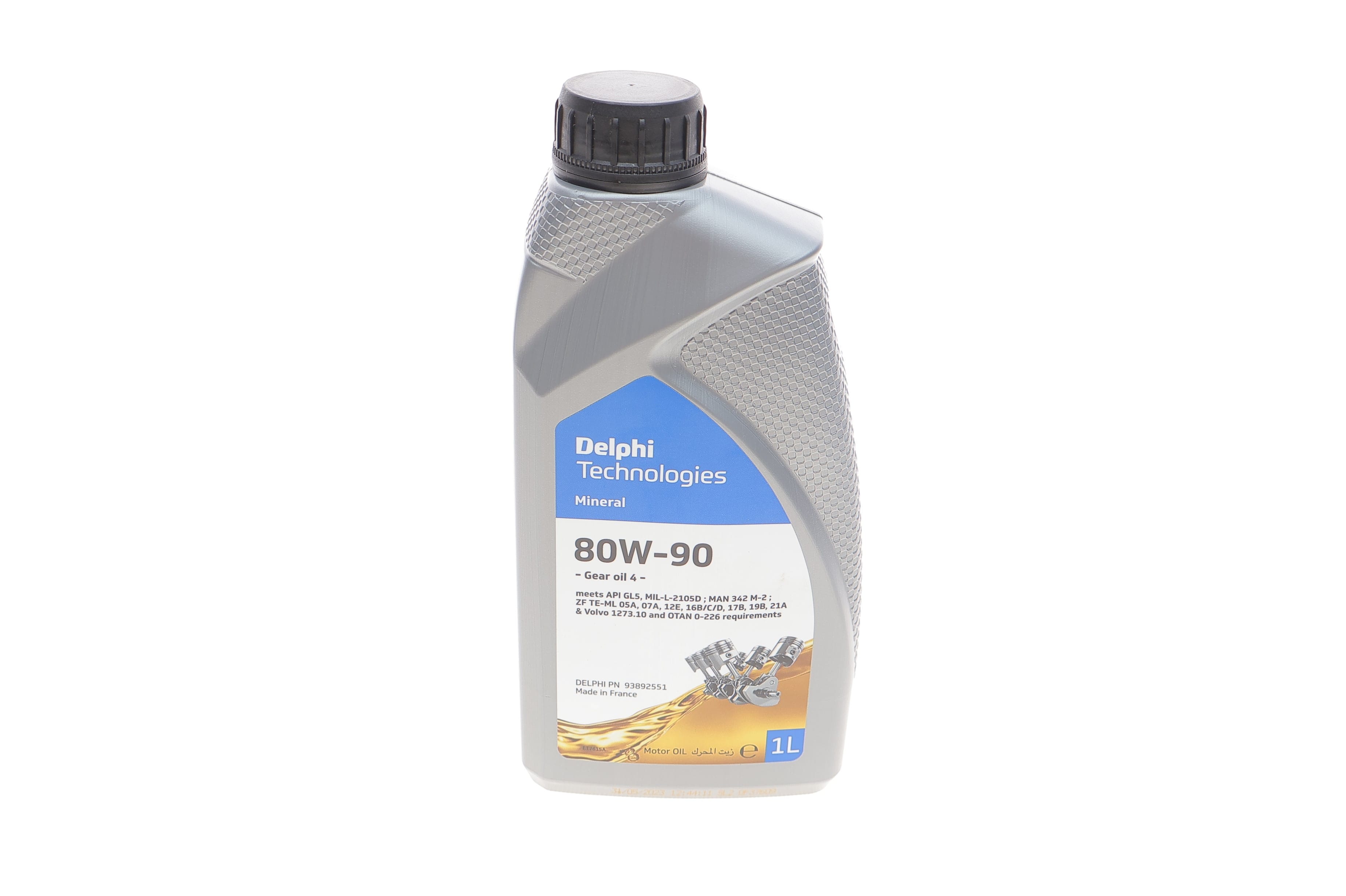 Product image of Олива трансмісійна 80W90 Delphi Gear Oil 4 (1L) (GL5/MIL-L-2105D/MAN 342 M-2/Volvo 1273.10)