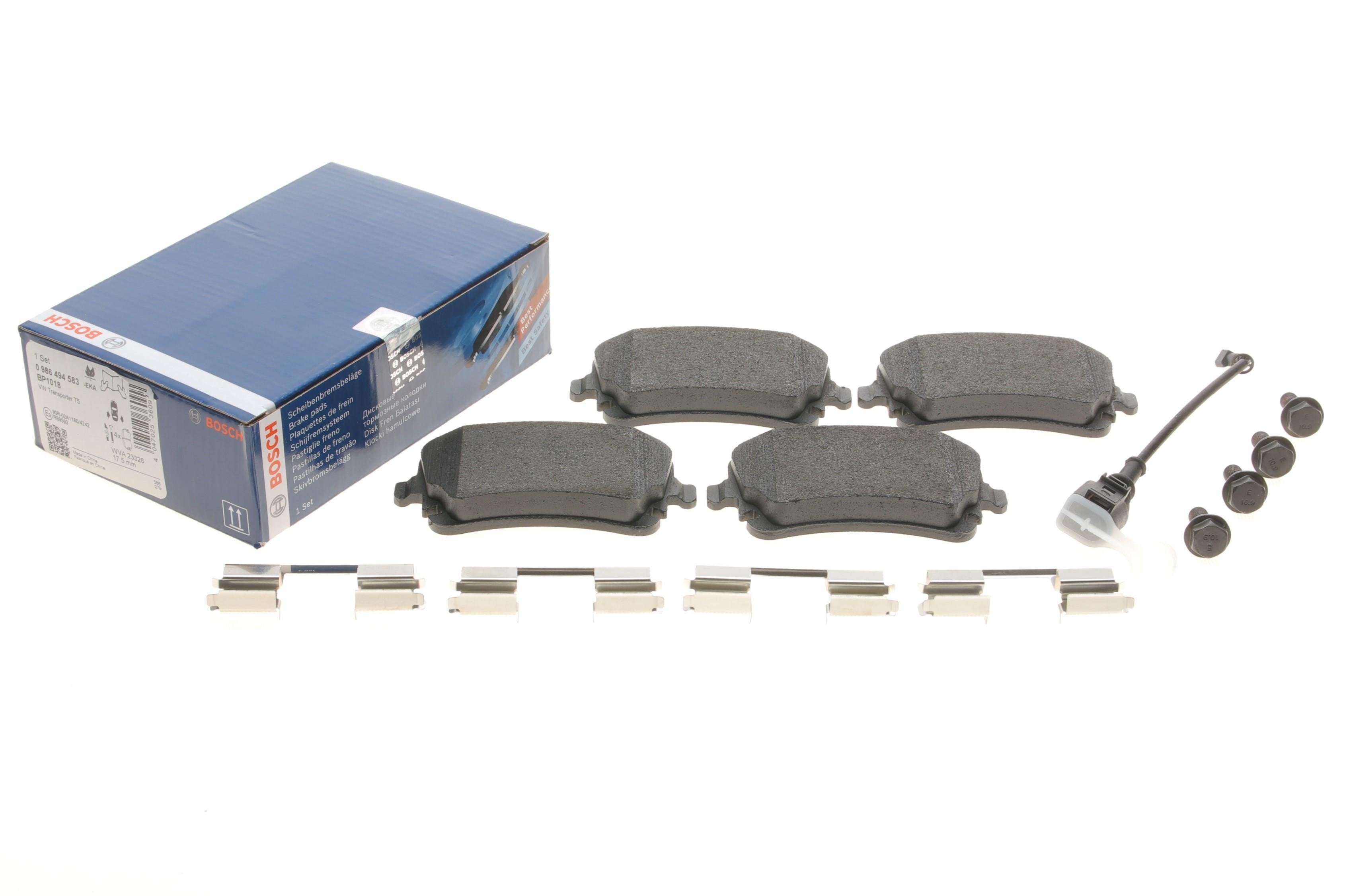 Колодки гальмівні (задні) VW T5 03- (з датчиком) - 1