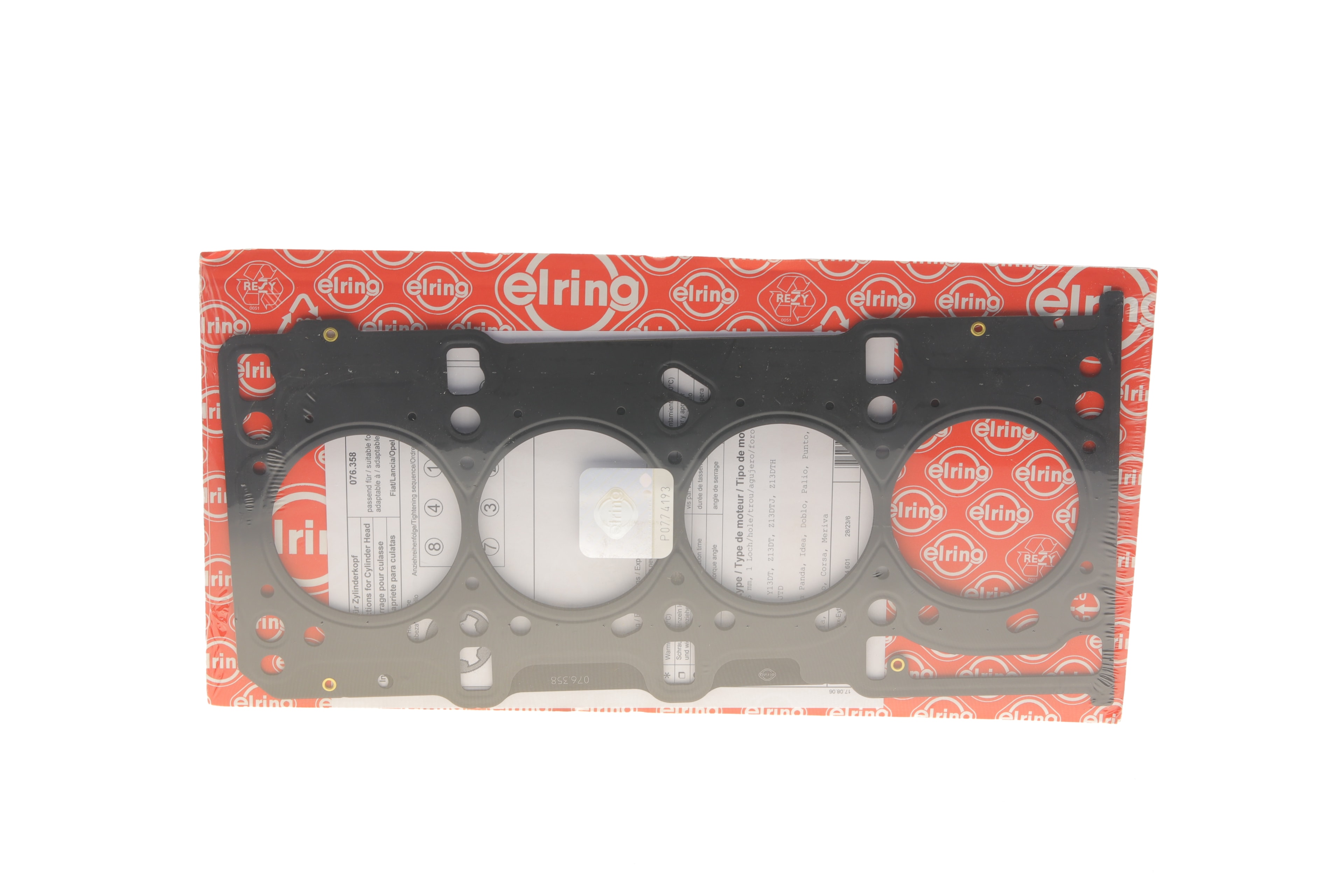 Прокладка ГБЦ Fiat Doblo 1.3JTD 04- (1 метка) (0.82 мм) - 1