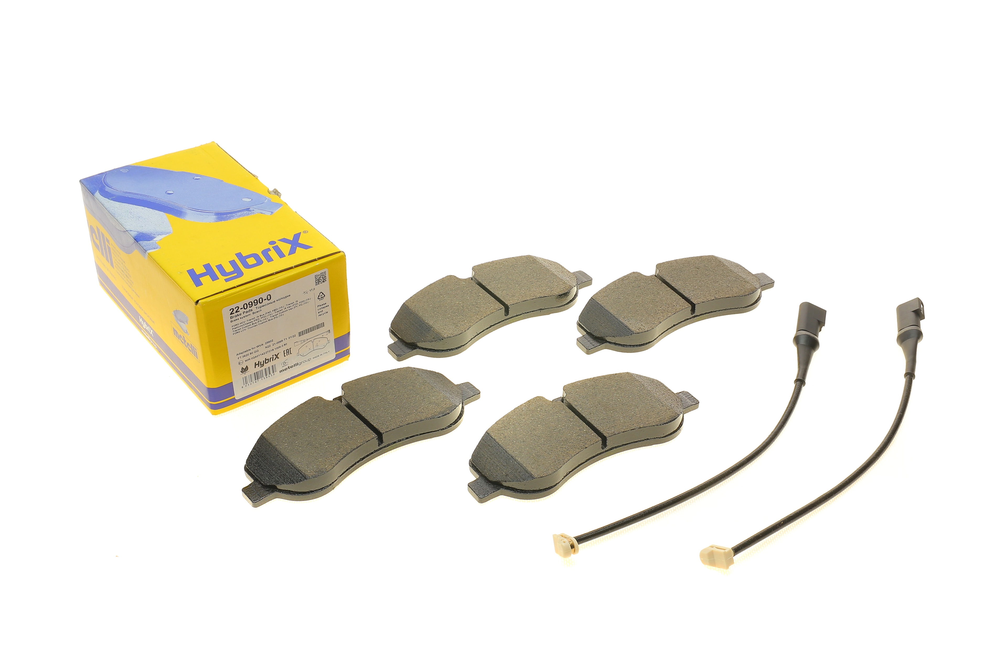 Колодки гальмівні (передні) Ford Transit Custom/Tourneo Custom V362 12-/Transit V363 13- (+датчики) - 1