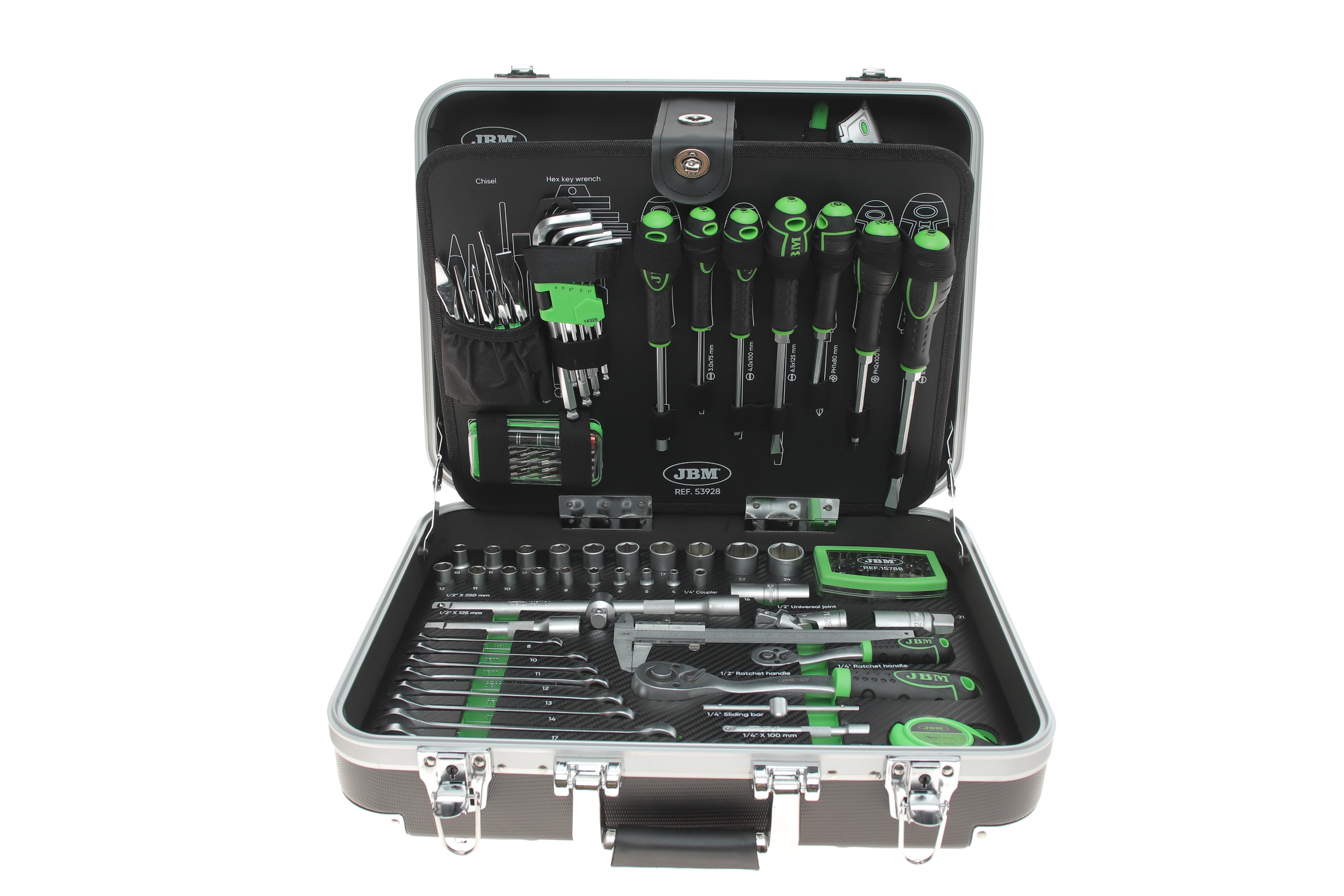 Набір інструментів комбінований у валізі 1/2", 1/4" 135 од. - 1