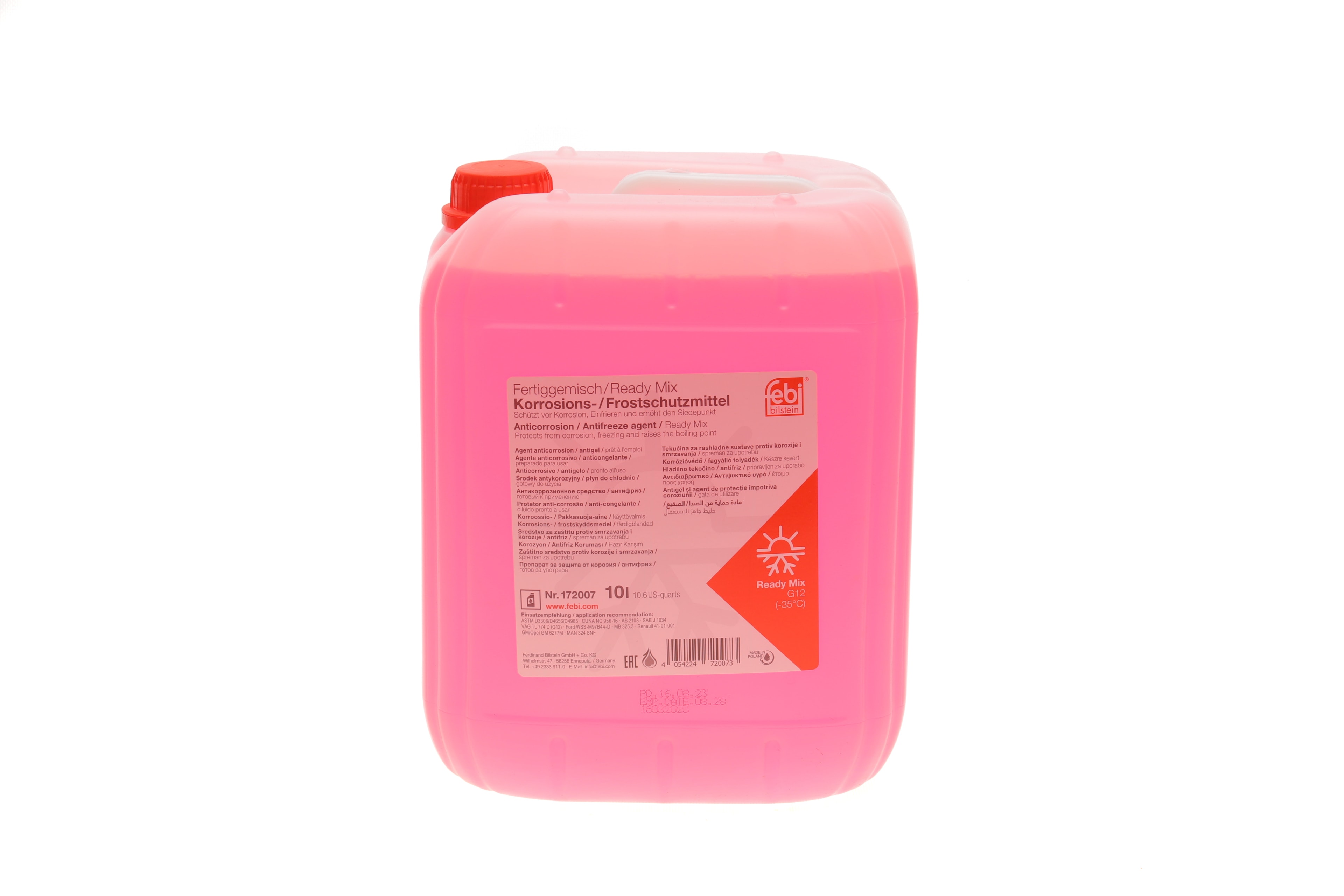 Антифриз (червоний) G12 Readymix (-35°C готовий до застосування) (10 л) - 1