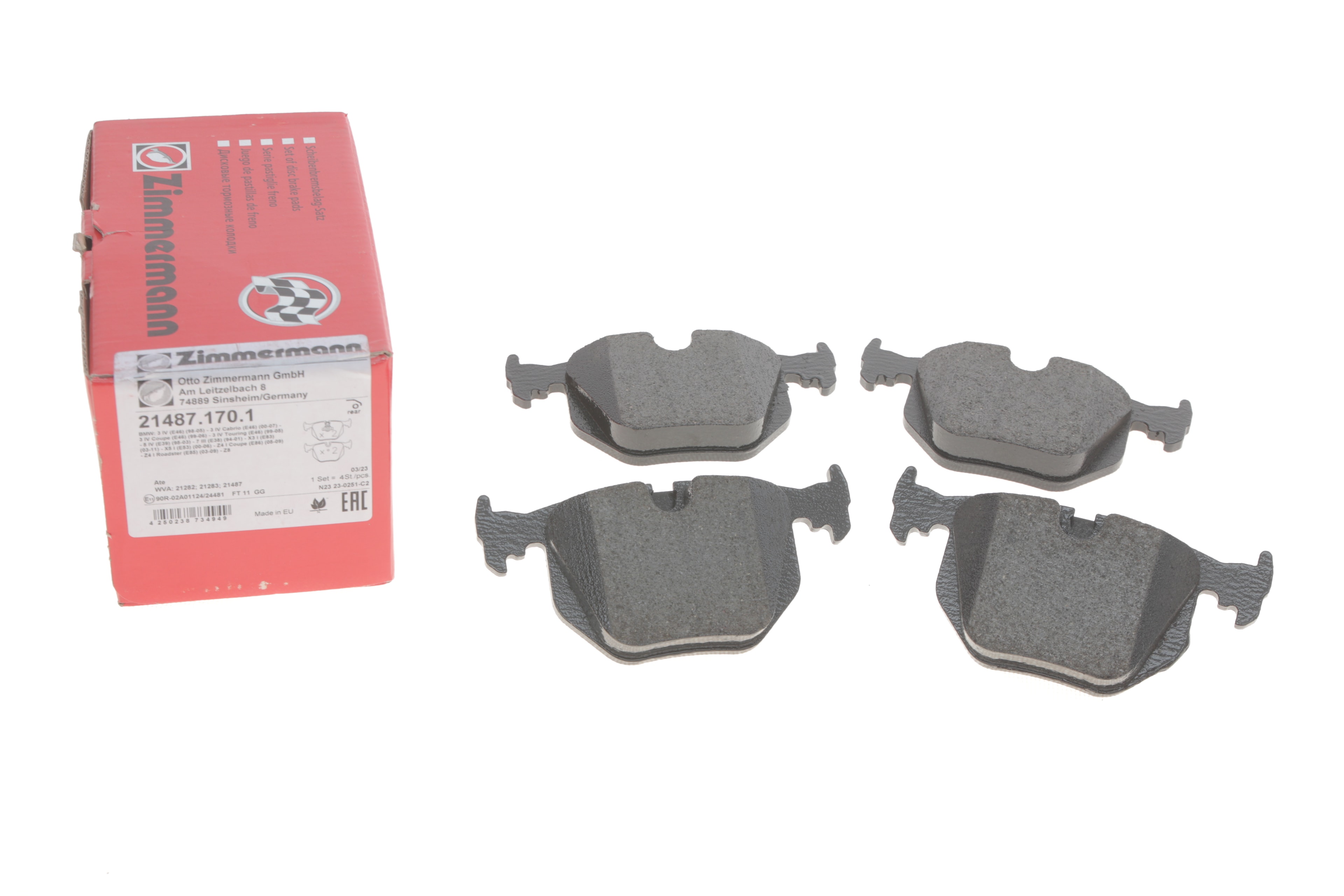 Колодки гальмівні (задні) BMW 3/5/X3/X5 97- (Ate-Teves) - 1