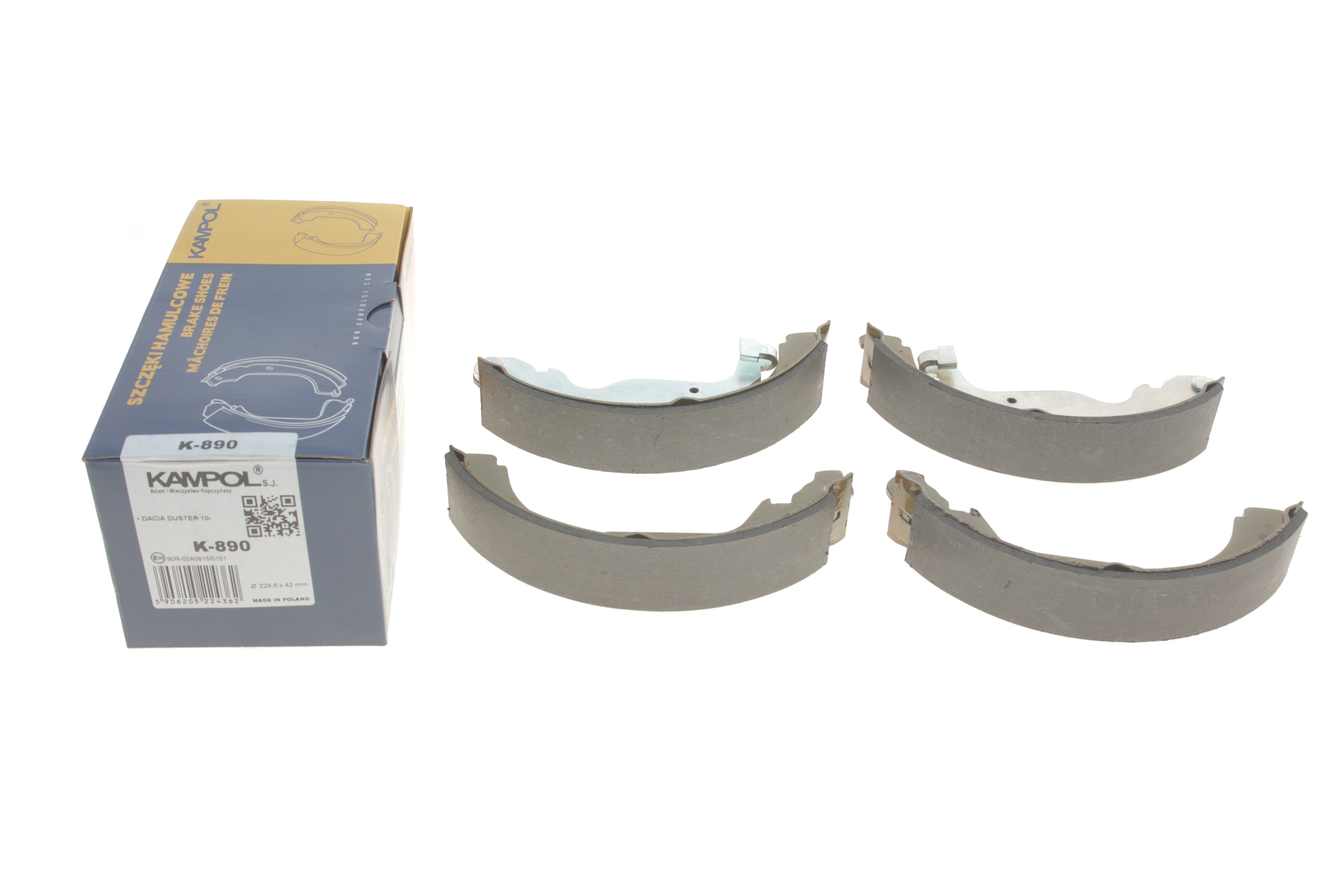 Колодки гальмівні (задні) Dacia Duster 10- (барабанні) (228.6x42) - 1