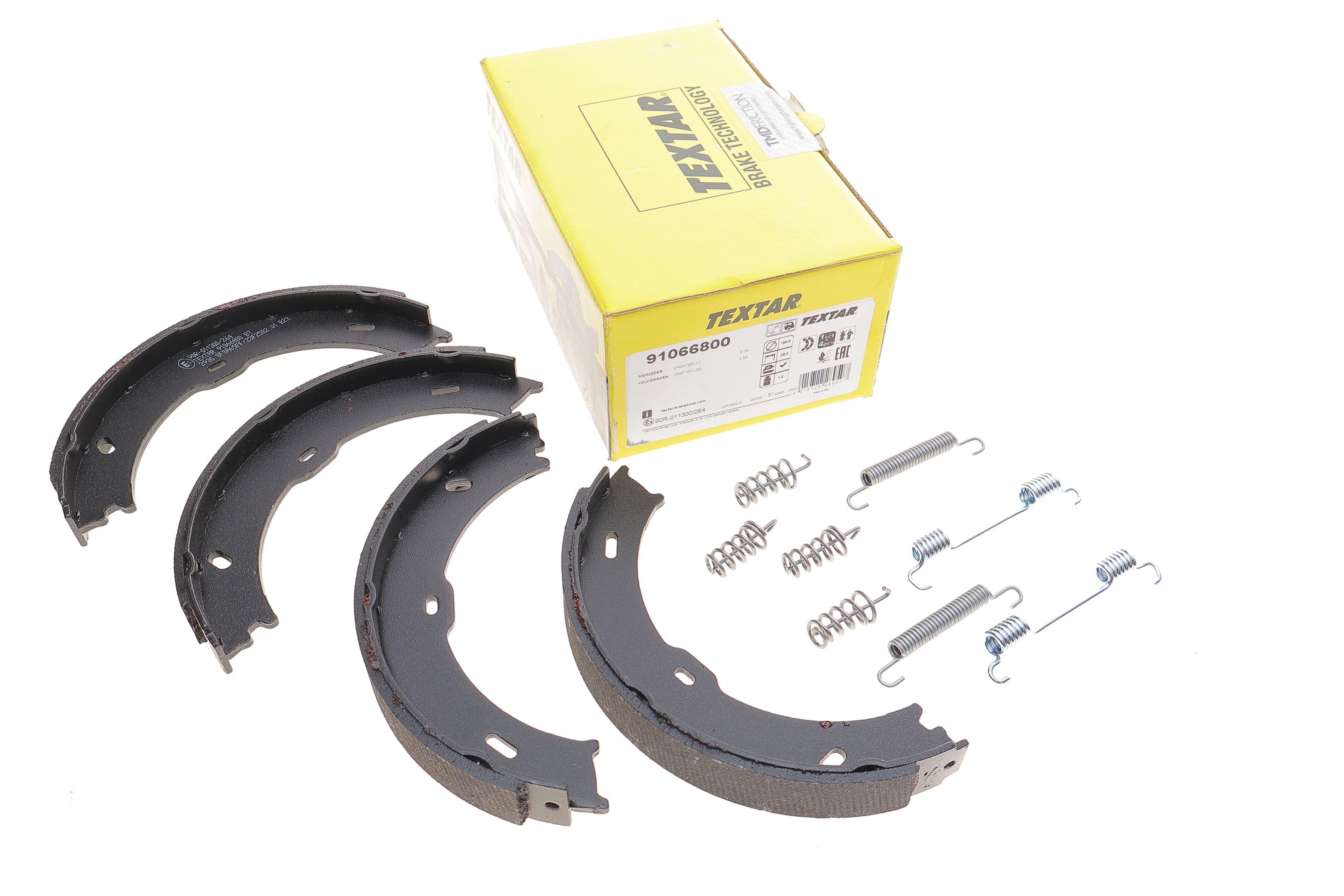 Колодки ручника MB Sprinter (906)/VW Crafter 2.0/2.5 TDI 06- (180x25) (з пружинками) - 1