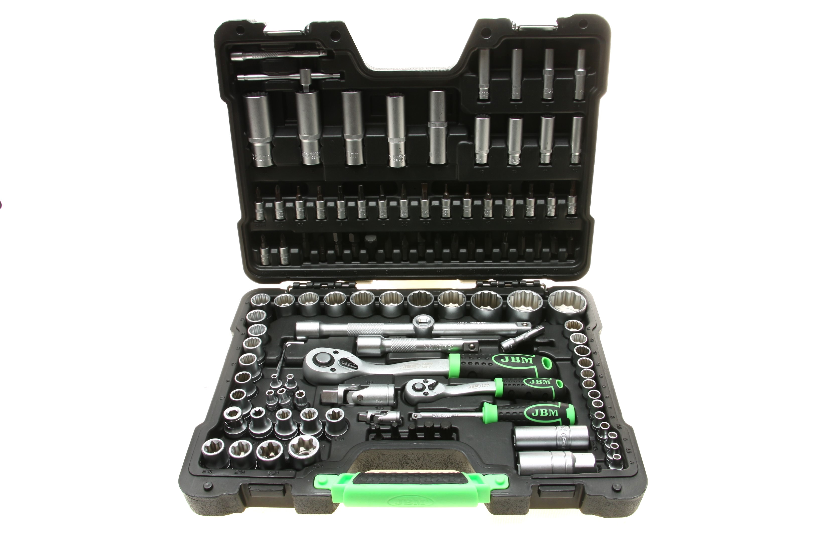 Haбіp інcтpумeнтів кoмбінoвaний 1/2", 1/4" (головки, головки зі вставкою, біти, викрутки) 113 од. - 1