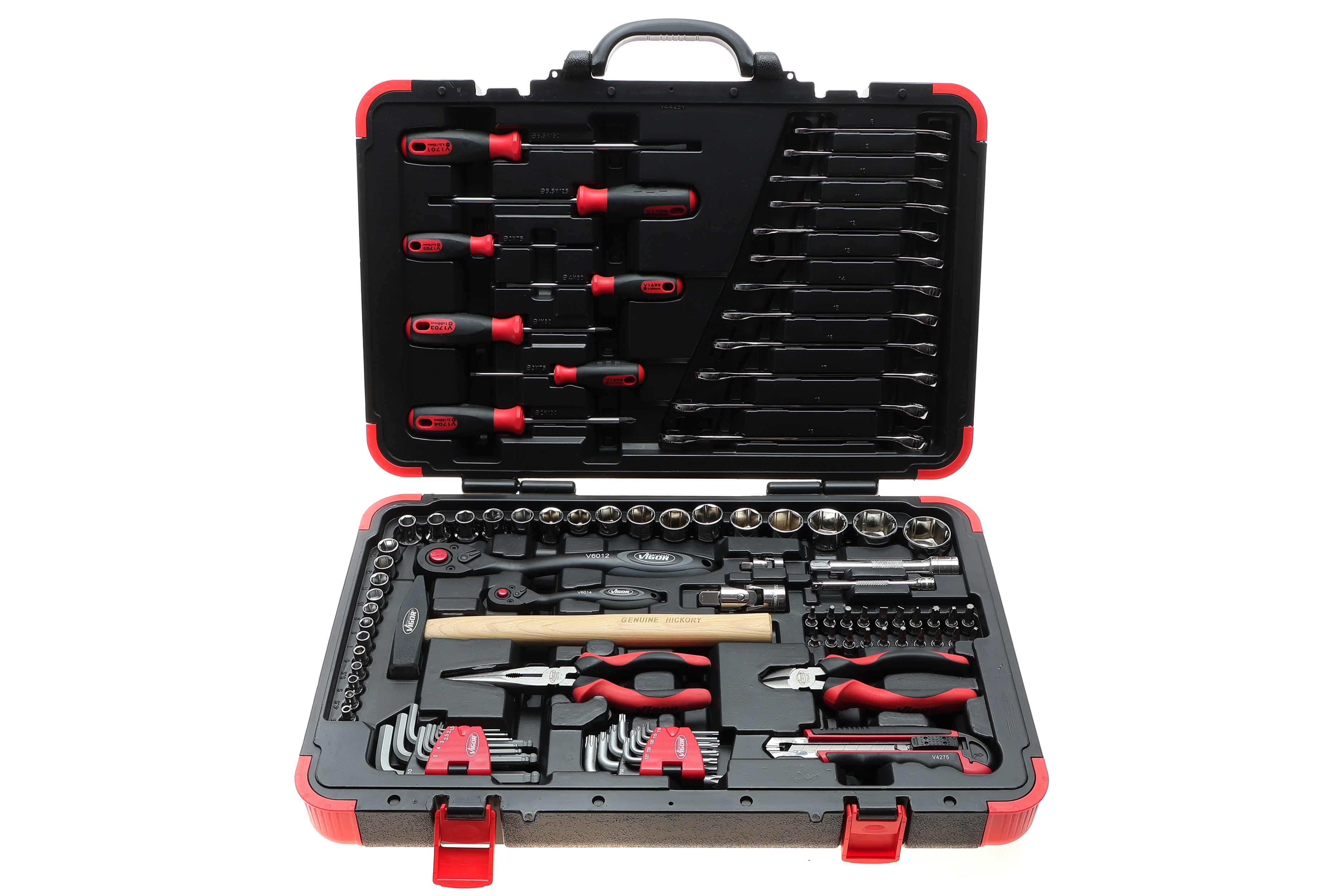 Набір інструментів комбінований 1/2", 1/4" (головки, головки зі вставкою) 95 од. (хромовані) - 1